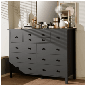 Chest of Drawers 10 Drawer Dresser for Bedroom,Wood Dresser Drawer Chest 10 Drawer Cabinet
