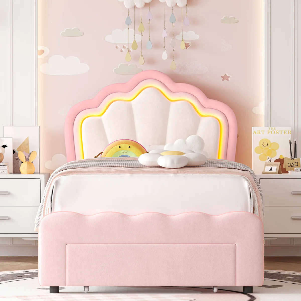 Avalie+Upholstered+LED+Kids+Bed+with+Drawer+&+Adjustable+Headboard-131979670-131979664